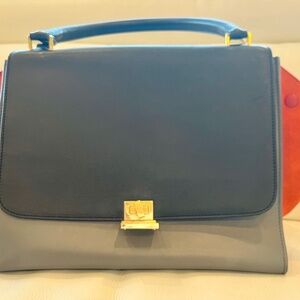 Celine Trapeze Bag Black, Gray,Orange leather suede